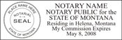 Montana Notary Stamps